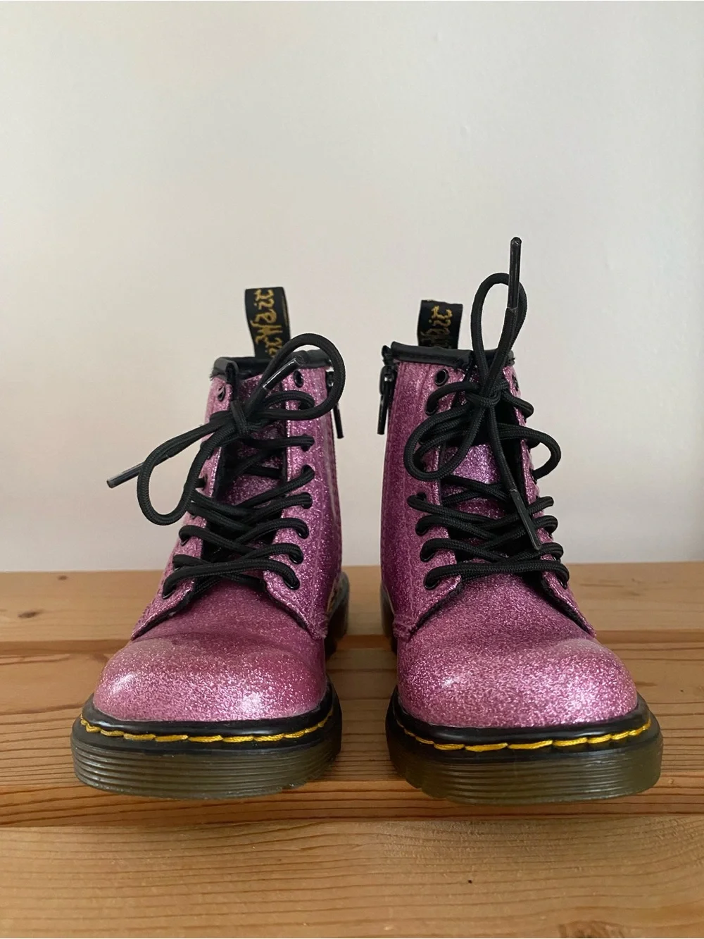 Dr. Martens Doc Martens Pink Glitter 1460 Boots 7 Girls